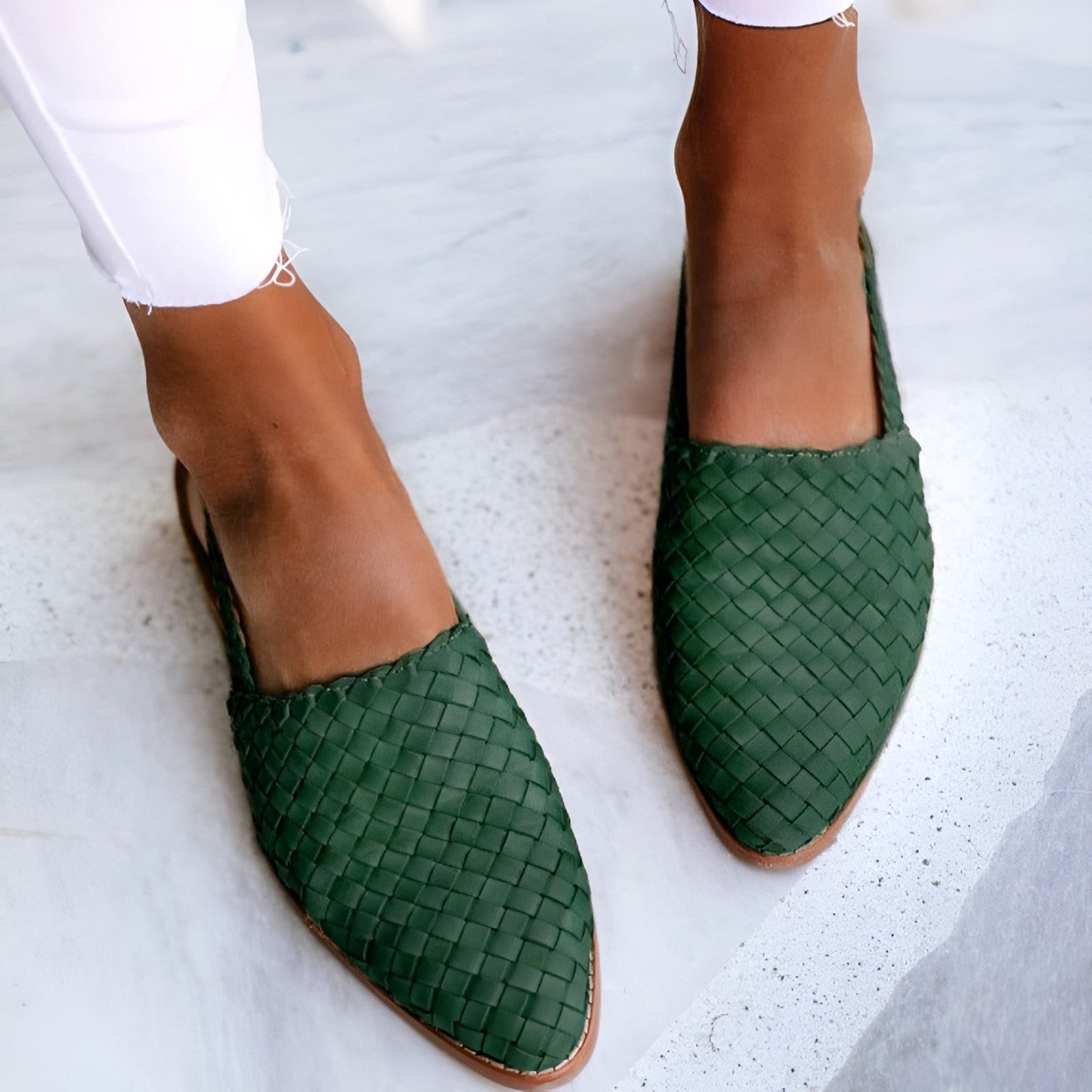 Whisper – Sandalias elegantes de cuero trenzado para mujeres
