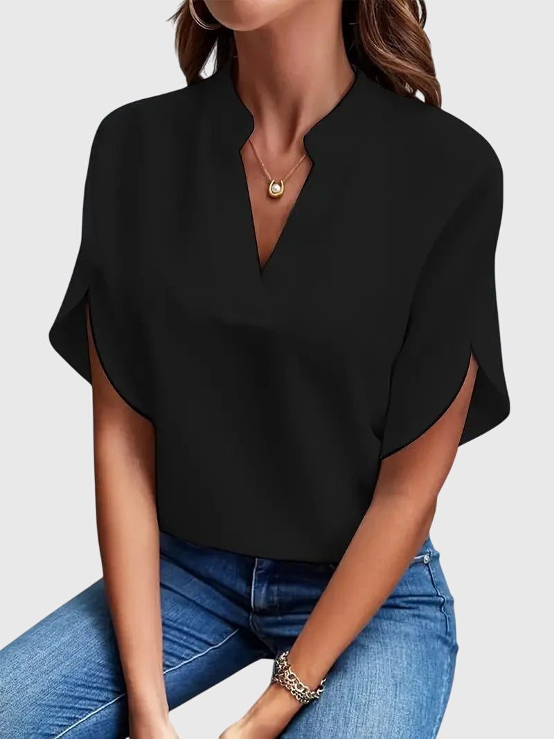 Beatrix™ | Camisa V de Cuello Suave y Elegante