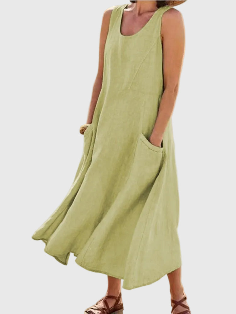 Kim | Vestido Midi Fluyente y Fresco
