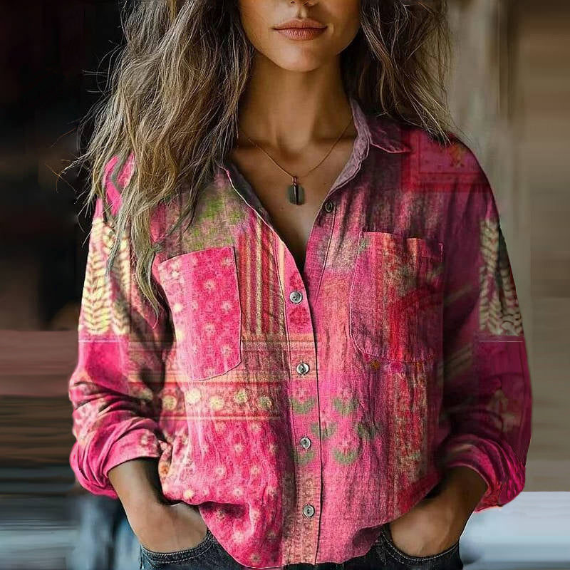 NIVES Y BLUSA VINTAGE ESTAMPADA