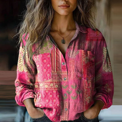 NIVES Y BLUSA VINTAGE ESTAMPADA