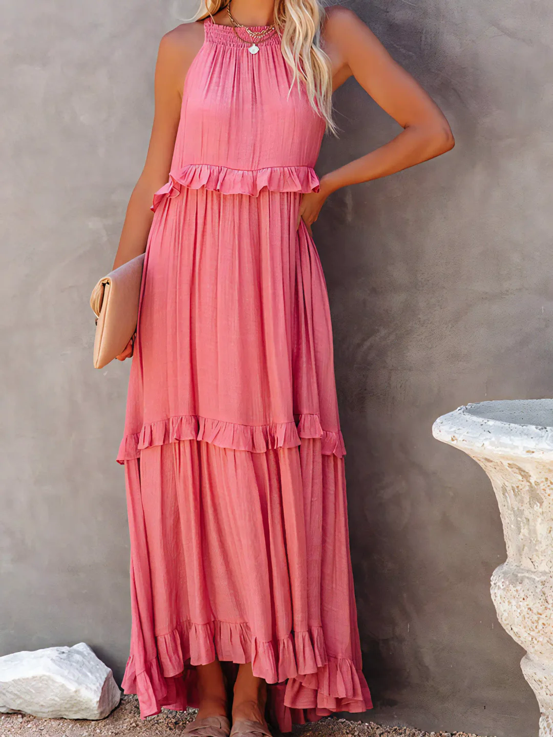 Mabel - Vestido Maxi con Volantes