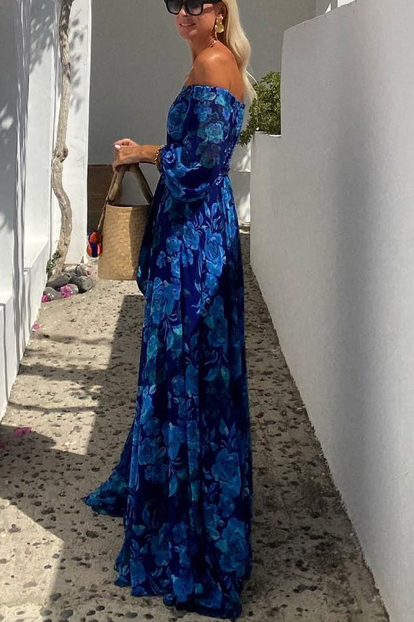 Francesca - Vestido Maxi Floral Off-the-Shoulder