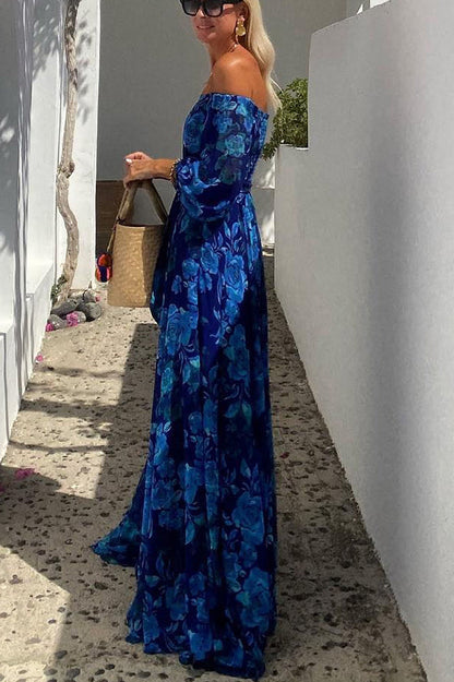 Francesca - Vestido Maxi Floral Off-the-Shoulder