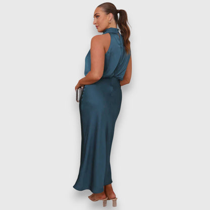 Daisy | Elegante Vestido de Satén con Escote Halter