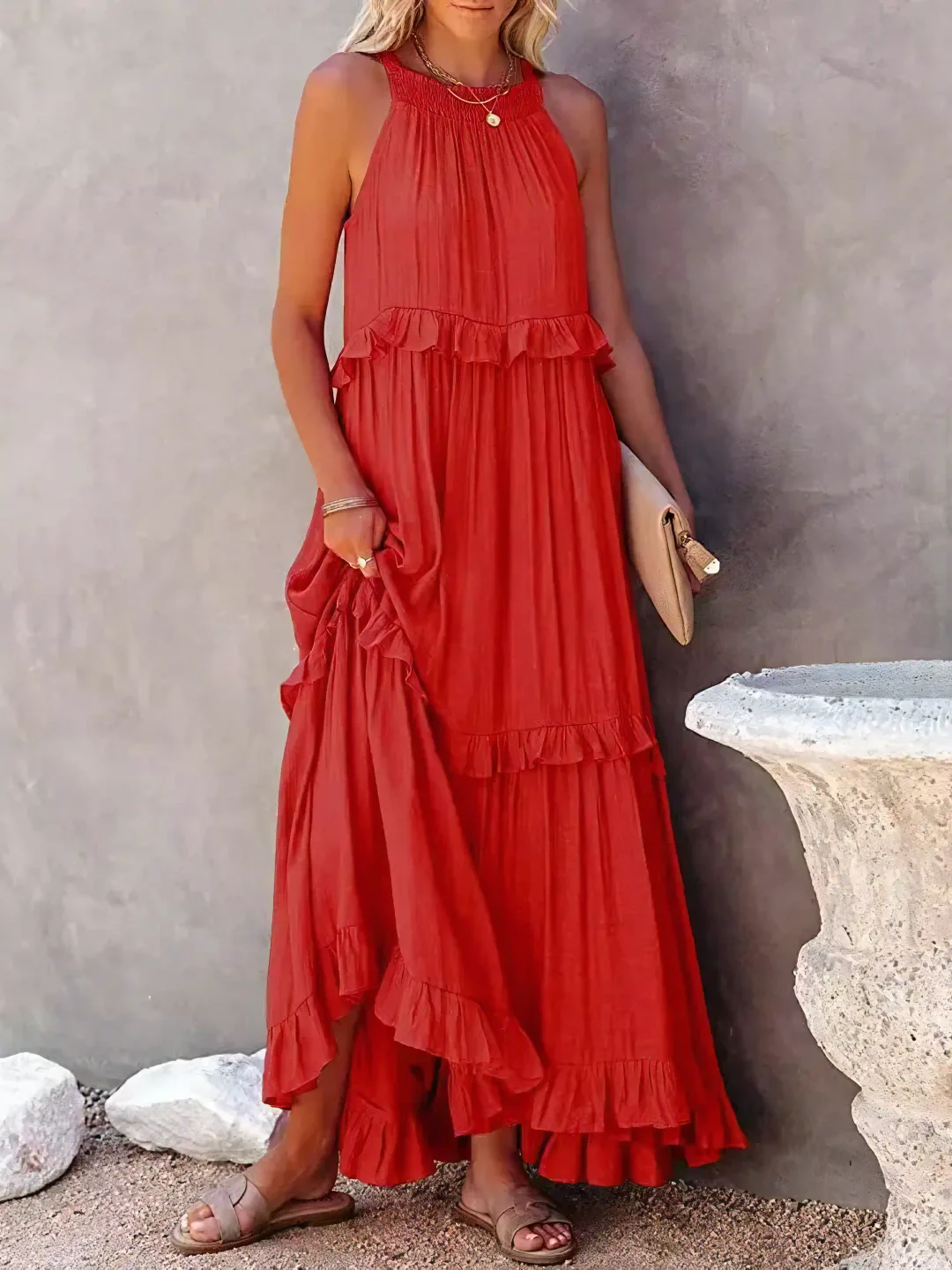 Mabel | Vestido Maxi Ruffle Breeze