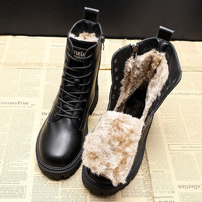 Botas de Cuero Negro Pulido