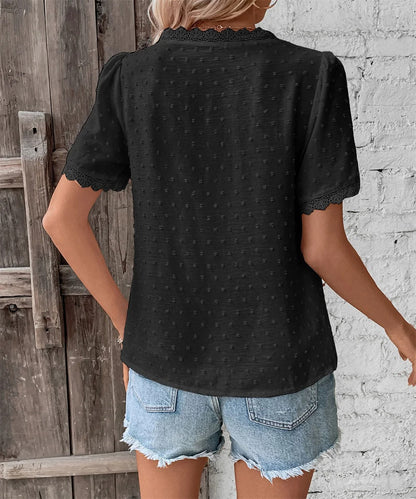 Maxine - Elegante Blusa de Verano con Escote en V