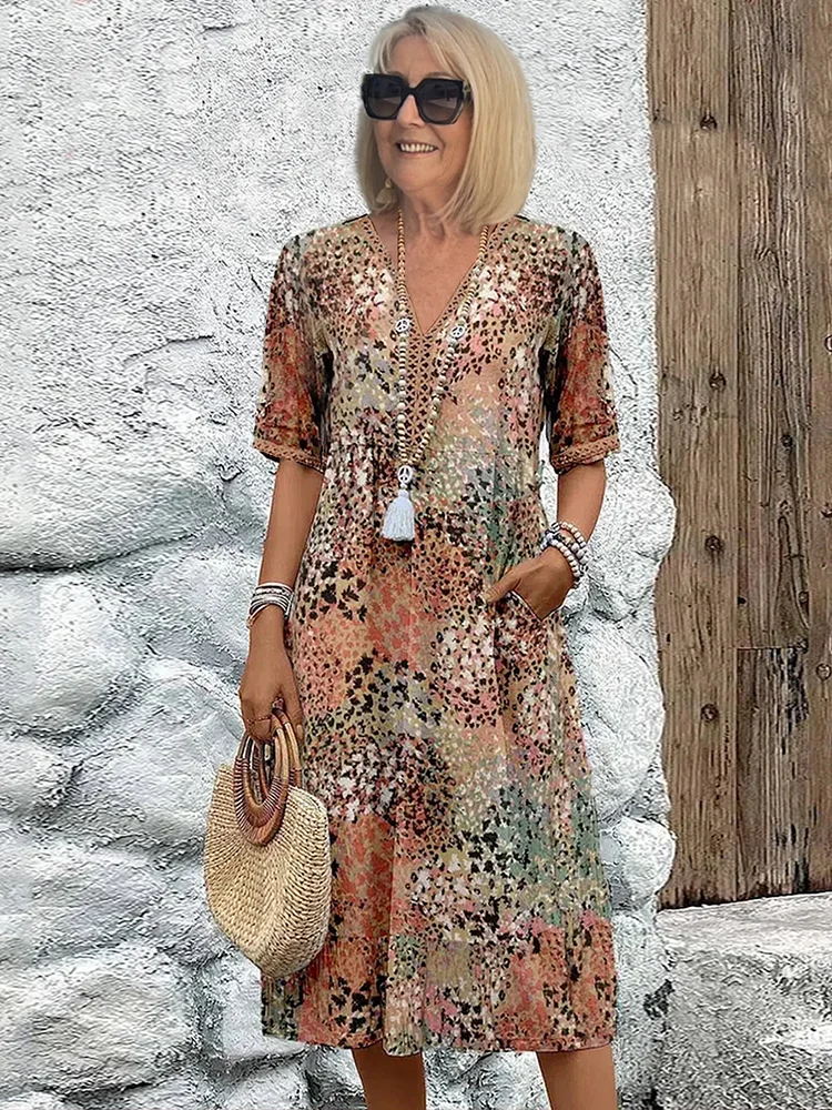 Dakota | Vestido con Estampado Floral Vibrante