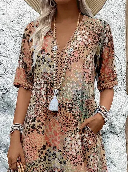 Dakota | Vestido de Impresión Floral Vibrante