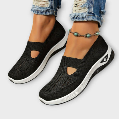 Zapatillas de paseo slip-on de malla confort