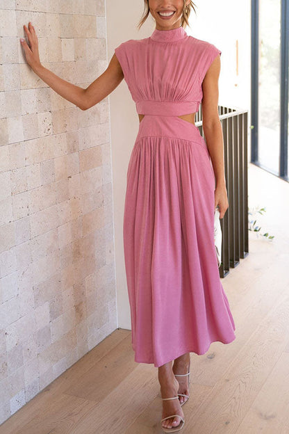 Quincy | Vestido Midi con Corte y Bolsillos