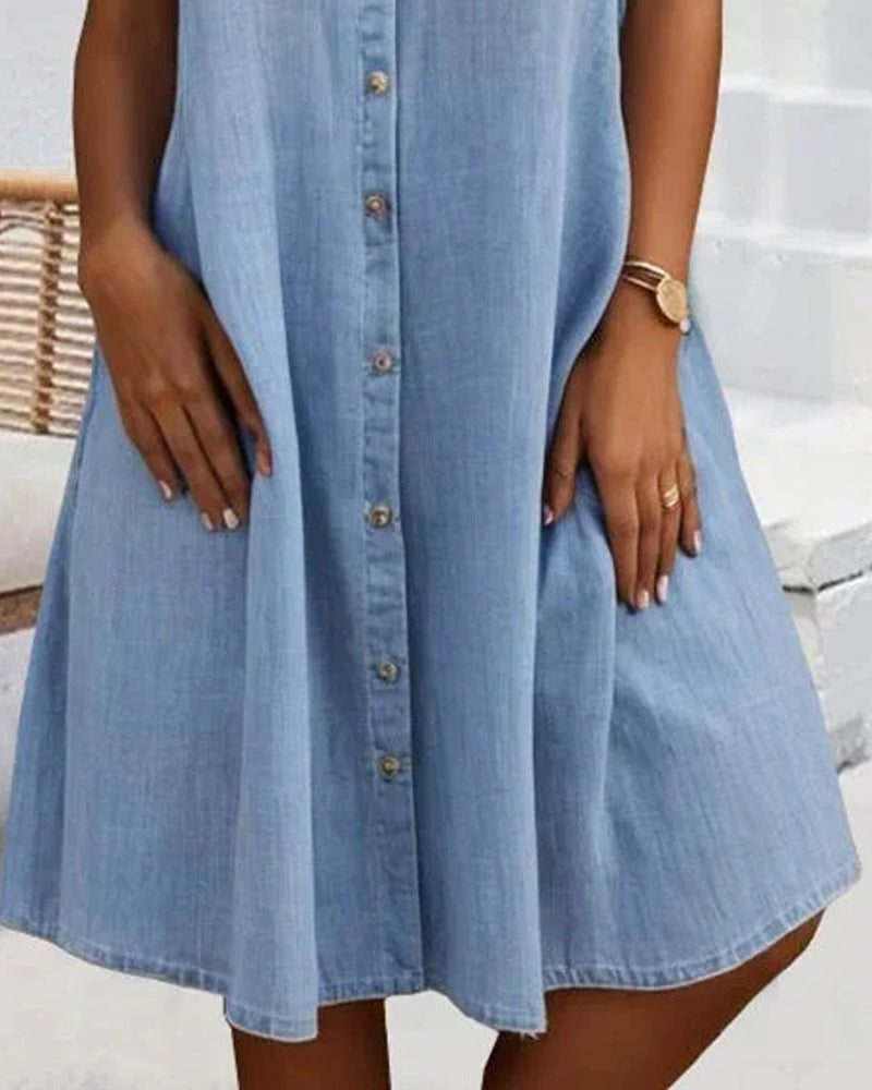 Jessica | Vestido Camisa Boton Relaxado
