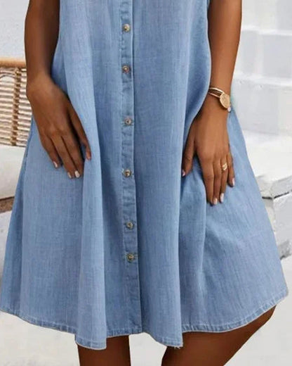 Jessica | Vestido Camisa Boton Relaxado