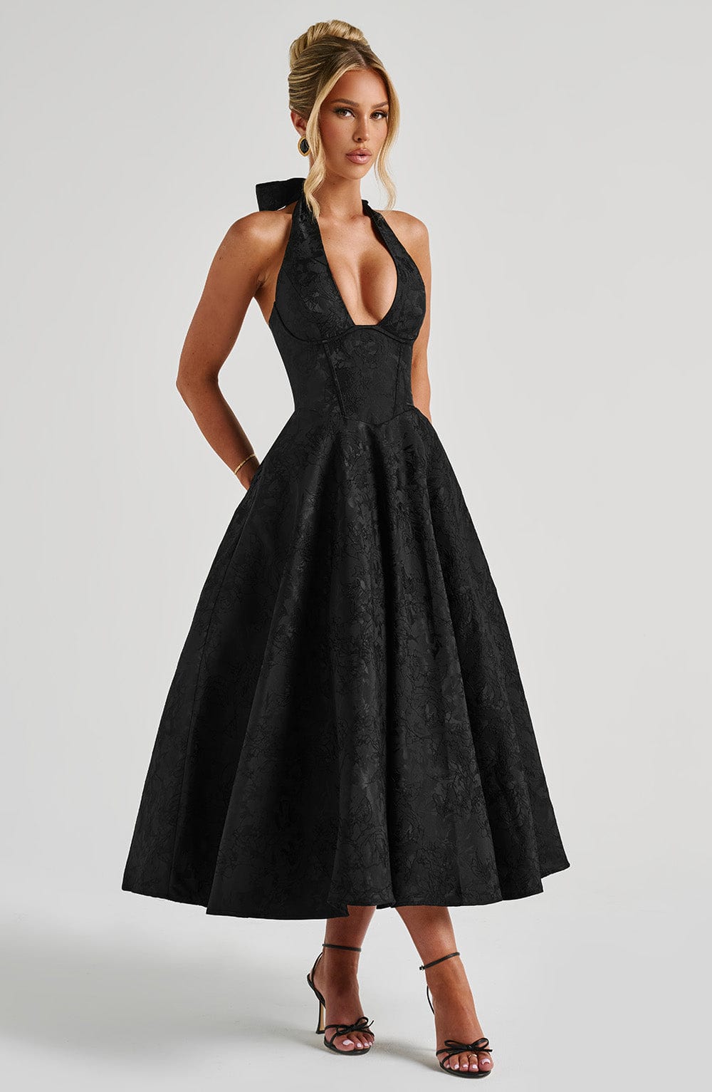 Eulalie - Vestido Sin Espalda Elegante con Escote en V