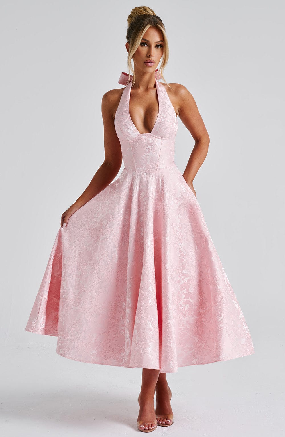 Eulalie - Vestido de Espalda Descubierta con Escote en V Chic