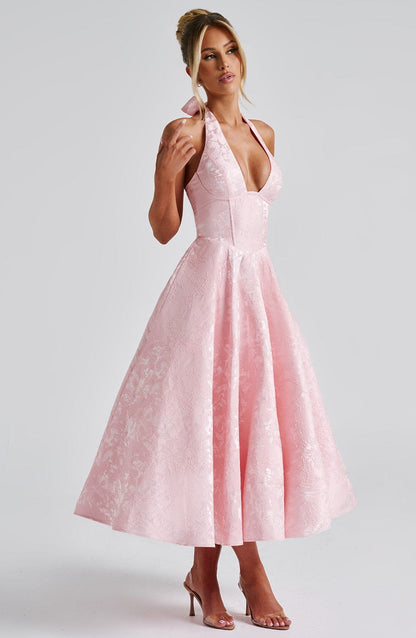 Eulalie - Vestido de Espalda Descubierta con Escote en V Chic