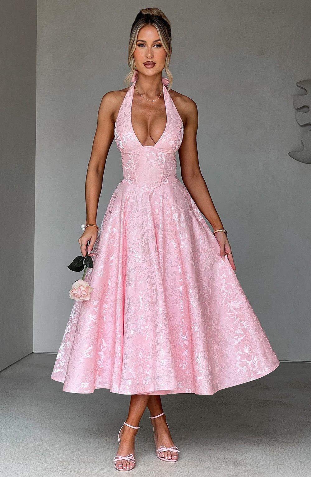 Eulalie - Vestido de Espalda Descubierta con Escote en V Chic
