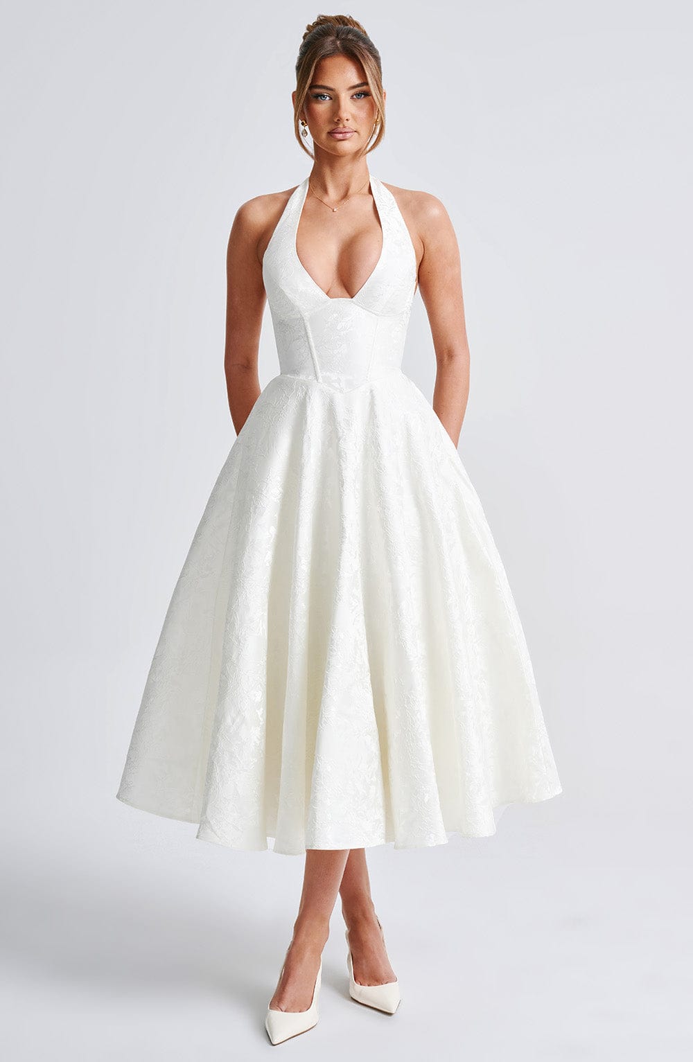 Eulalie - Vestido Sin Espalda Elegante con Escote en V