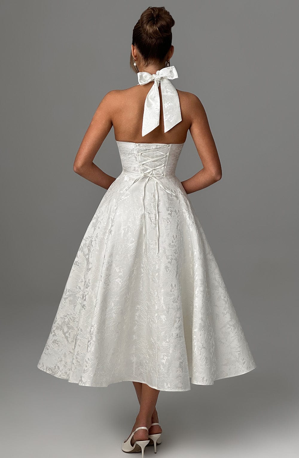 Eulalie - Vestido de Espalda Descubierta con Escote en V Chic