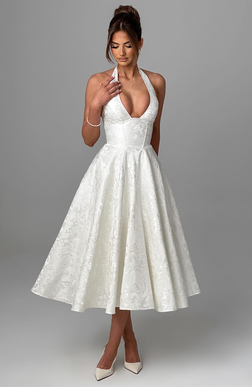 Eulalie - Vestido Sin Espalda Elegante con Escote en V