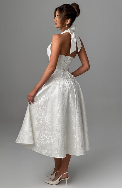 Eulalie - Vestido de Espalda Descubierta con Escote en V Chic