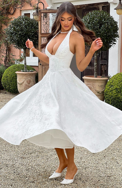 Eulalie - Vestido Sin Espalda Elegante con Escote en V