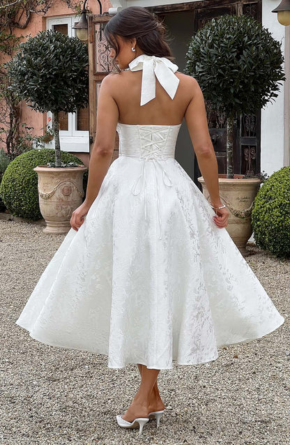 Eulalie - Vestido de Espalda Descubierta con Escote en V Chic