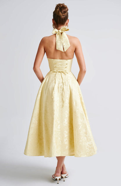 Eulalie - Vestido de Espalda Descubierta con Escote en V Chic