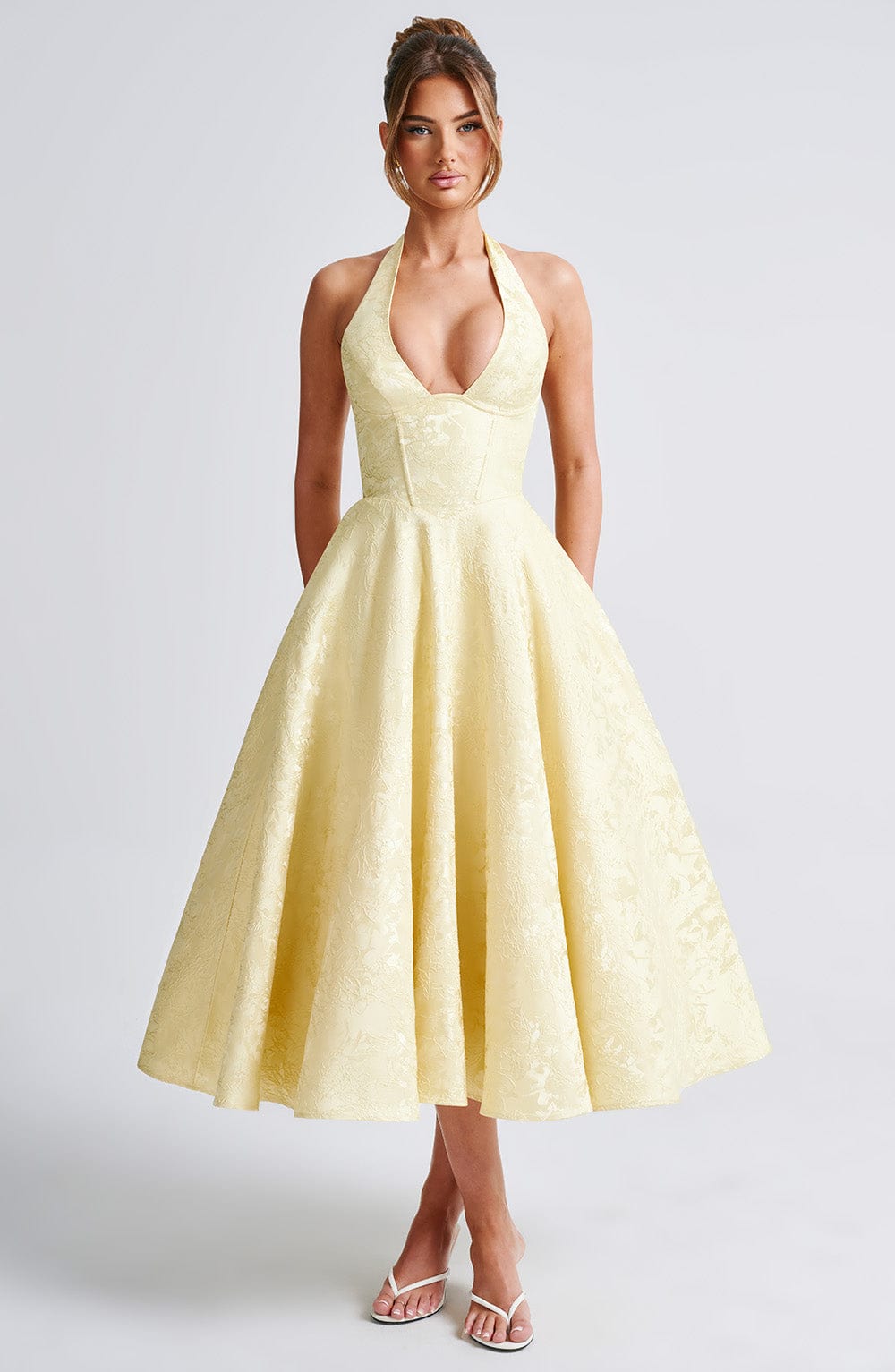 Eulalie - Vestido Sin Espalda Elegante con Escote en V