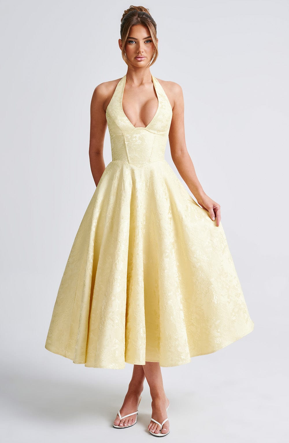 Eulalie - Vestido Sin Espalda Elegante con Escote en V