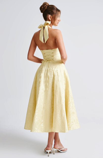 Eulalie - Vestido Sin Espalda Elegante con Escote en V
