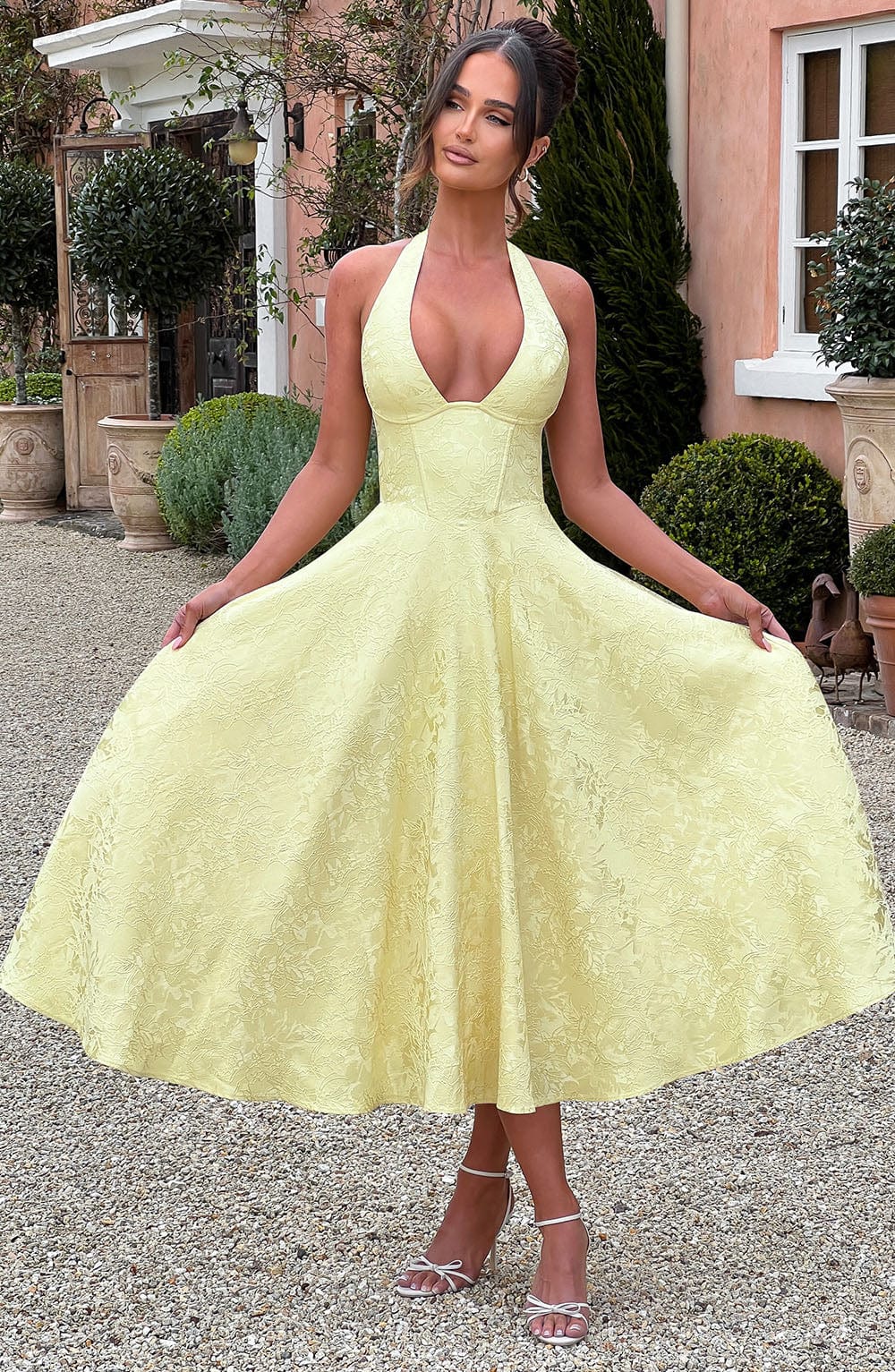 Eulalie - Vestido Sin Espalda Elegante con Escote en V