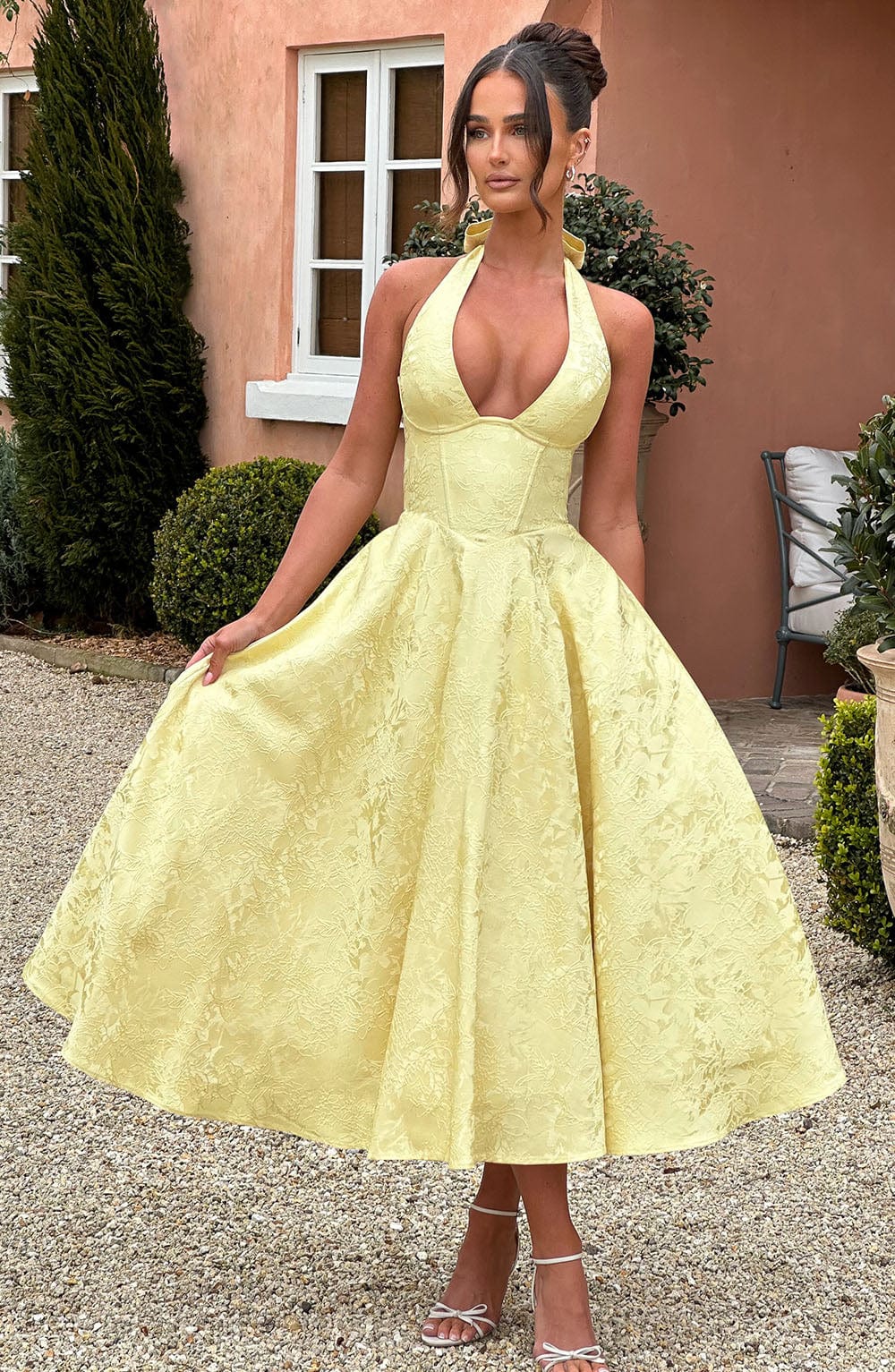 Eulalie - Vestido Sin Espalda Elegante con Escote en V