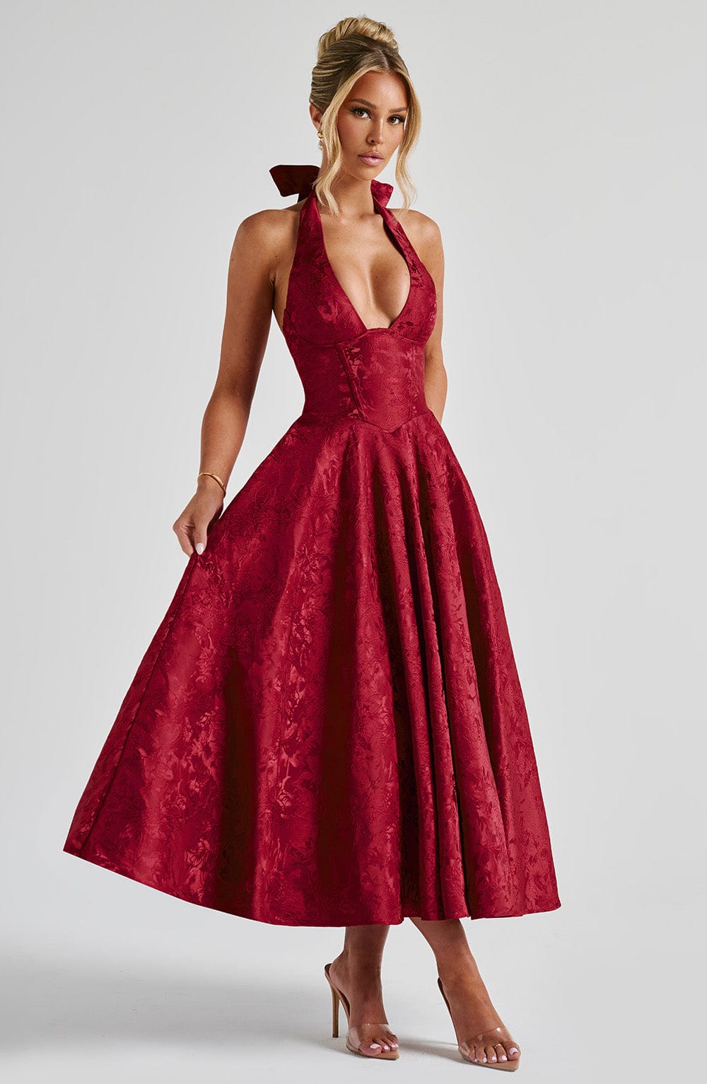 Eulalie - Vestido Sin Espalda Elegante con Escote en V