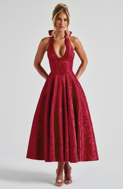 Eulalie - Vestido Sin Espalda Elegante con Escote en V