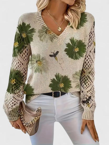 CHARLIE – SUÉTER DE PUNTO CON ENCANTO FLORAL