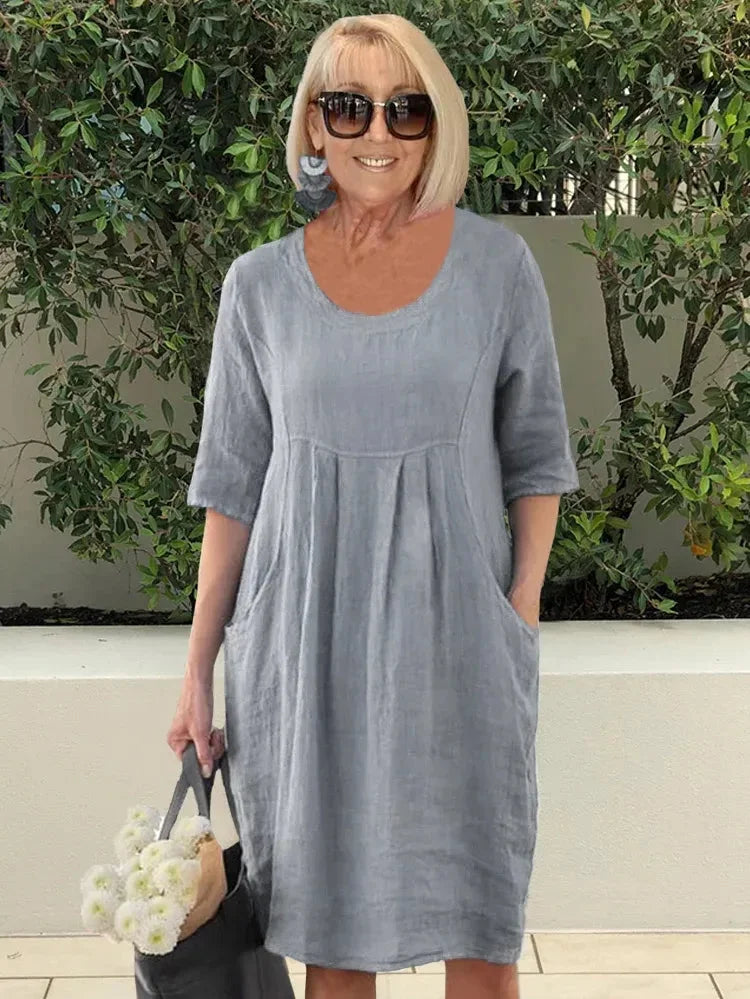 Renée | Vestido Midi con Bolsillos