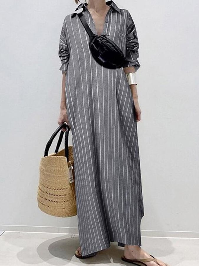Zalia™ - Vestido Urban Stripe