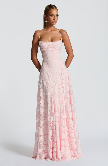 Alona - Vestido Maxi de Corsé de Encaje Elegante