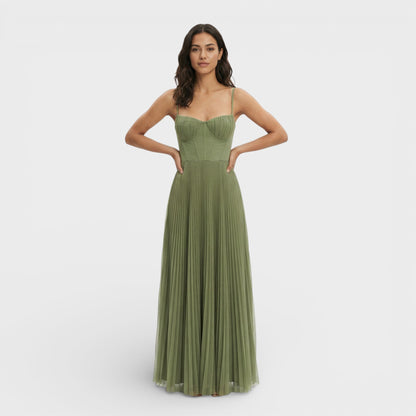 Vestido Midi Plisado Invitada