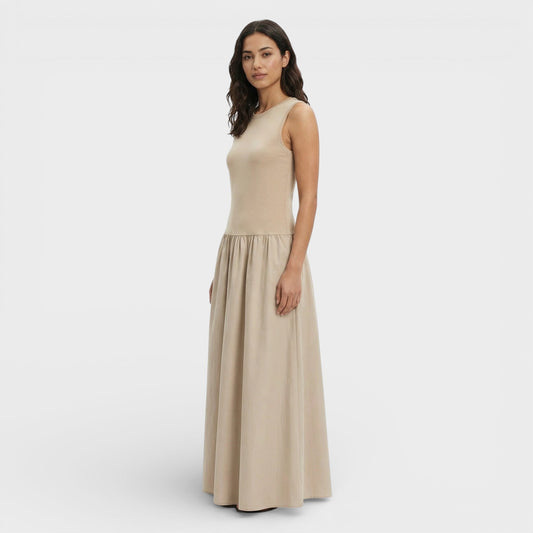 Vestido Largo Negro Ajustado Mujer