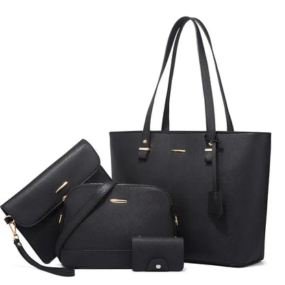 Juego de bolso de mano y bolso de hombro de 3 piezas de cuero