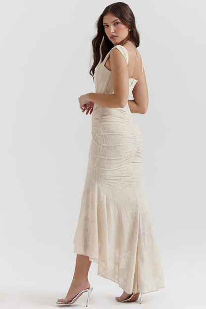 Dove - Vestido Maxi de Encaje Elegante y Ajustado