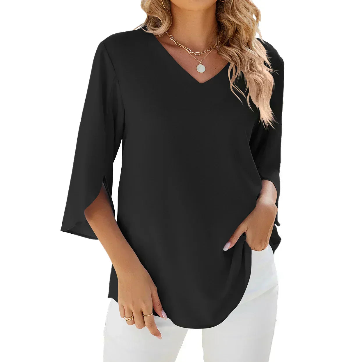 CARA - Blusa de cuello en V