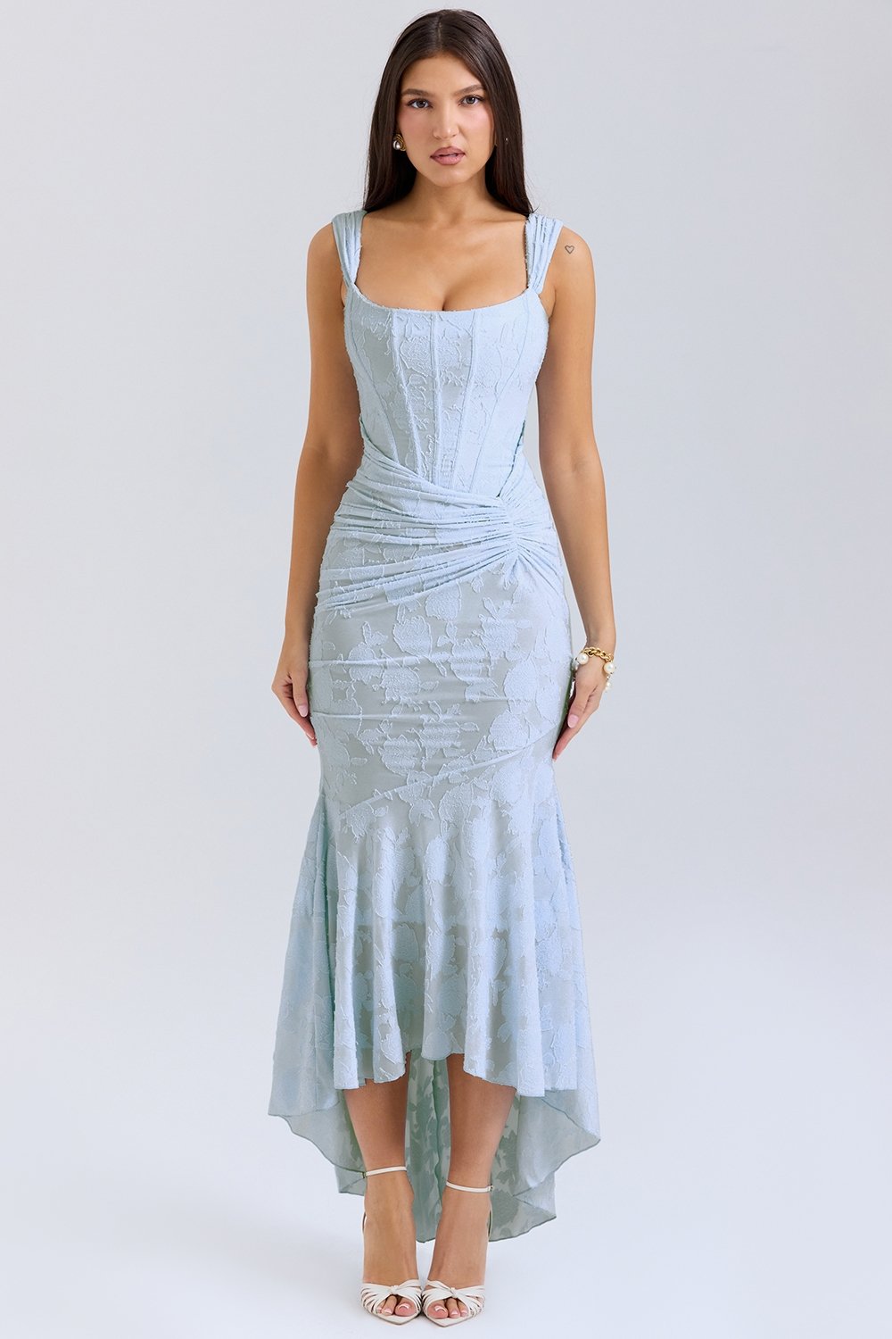 Dove - Vestido Maxi de Encaje Elegante y Ajustado