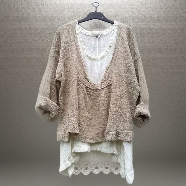 Willow┃Conjunto Casual Cómodo con Dos Camisas de Manga Larga
