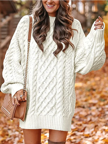 Chloé – Vestido de Suéter Trenzado