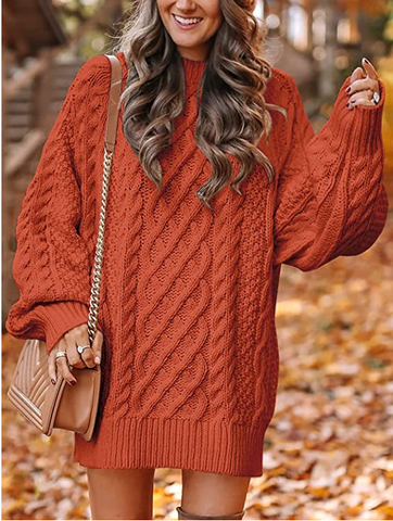 Chloé – Vestido de Suéter de Punto Torcido