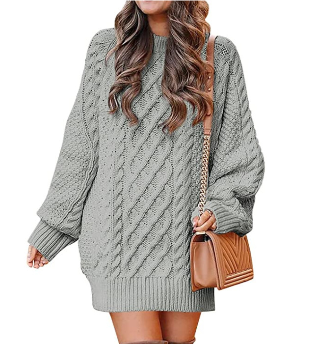Chloé – Vestido de Suéter de Punto Torcido